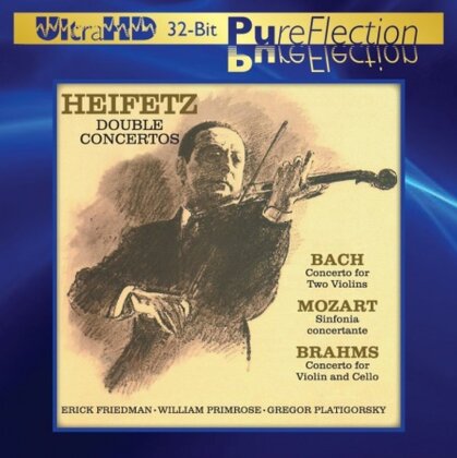 Johann Sebastian Bach (1685-1750), Wolfgang Amadeus Mozart (1756-1791), Johannes Brahms (1833-1897) & Jascha Heifetz - Double Concertos - Concerto for two Violins, Sinfonia Concertante, Concerto for Violin and Cello