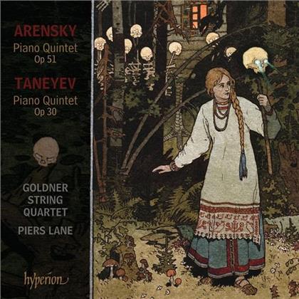 Goldner String Quartet, Sergei Ivanovich Taneyev (1956-1915), Anton Stepanovich Arensky (1861-1906) & Lane Piers (Klavier) - Klavierquintette