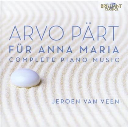 Jeroen van Veen (*1969) & Arvo Pärt (*1935) - Für Anna Maria - Klavierwerke Komplett (2 CDs)