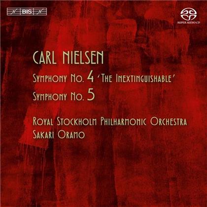Carl August Nielsen (1865-1931), Sakari Oramo & Royal Stockholm Philharmonic Orchestra - Symphonien 4 & 5 (SACD)