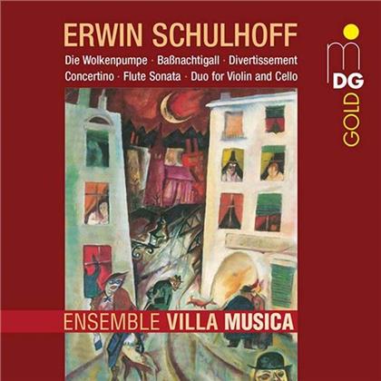 Ensemble Villa Musica & Erwin Schulhoff (1894-1942) - Chamber Music - Wolkenpumpe, Bassnachtigall, Divertissement, Concertino, Flute Sonata, Duo For Violin And Cello