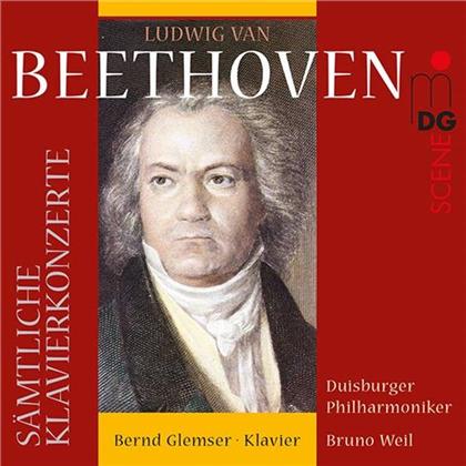 Ludwig van Beethoven (1770-1827), Bruno Weil, Bernd Glemser & Duisburger Philharmoniker - Sämtliche Klavierkonzerte - Complete Piano Concertos (3 CDs)