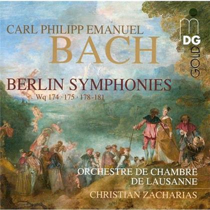 Carl Philipp Emanuel Bach (1714-1788), Christian Zacharias & Orchestre de Chambre de Lausanne - Berlin Symphonies Wq 174, 175, 178-181 (Hybrid SACD)