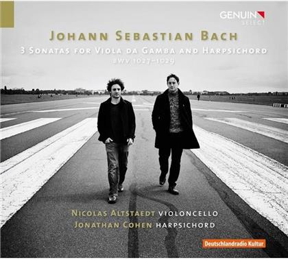 Johann Sebastian Bach (1685-1750), Nicolas Altstaedt & Jonathan Cohen - Sonatas Nos. 1-3, Bwv1027-1029 fpr Viola da Gamba and Harpsichord