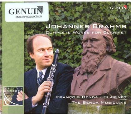 Benda Musicians, Johannes Brahms (1833-1897) & Francois Benda - Complete Works For Clarinet (2 CDs)
