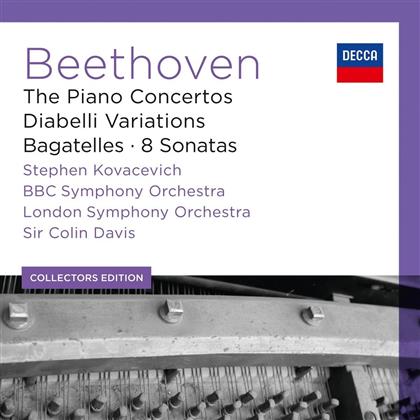 Ludwig van Beethoven (1770-1827), Sir Colin Davis, Stephen Kovacevich & The London Symphony Orchestra - Klavierkonzert / Diabelli Variationen / 8 Sonaten (6 CDs)