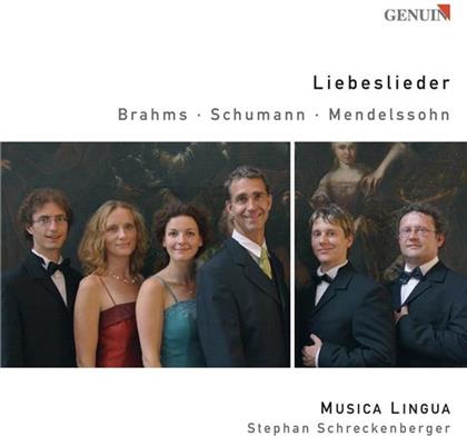 Musica Lingua, Johannes Brahms (1833-1897), Robert Schumann (1810-1856), Felix Mendelssohn-Bartholdy (1809-1847) & Paul Schreckenberg - Liebeslieder