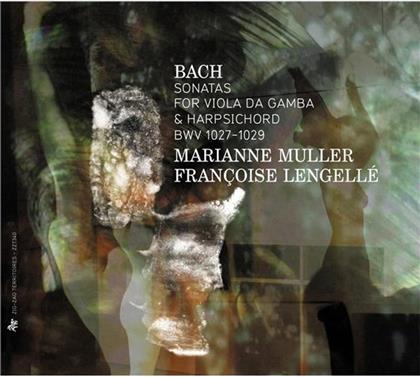 Johann Sebastian Bach (1685-1750), Marianne Muller & Francoise Lengelle - Sonatas For Viola Da Gamba And Harpischord - Sonaten für Bratsche & Cembalo BWV1027-1029