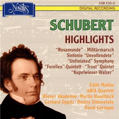 Edith Mathis, Aria Quartett, Martin Haselböck, Gerhard Oppitz, … - Highlights : Rosamunde, Sinfonie Nr8, Militaermarsch, Forelle, Kupelwieser-Walzer