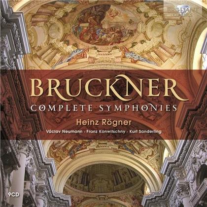 Anton Bruckner (1824-1896), Heinz Rögner, Václav Neumann, Franz Konwitschny & Kurt Sanderling - Sämtliche Symphonien - Complete Symphonies (9 CDs)