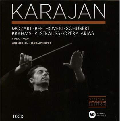 Wolfgang Amadeus Mozart (1756-1791), Johannes Brahms (1833-1897), Richard Strauss (1864-1949), Richard Wagner (1813-1883), … - Wiener Philharmoniker-Aufnahmen 1946-19 (10 CDs)