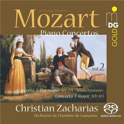 Wolfgang Amadeus Mozart (1756-1791), Christian Zacharias, Christian Zacharias & Orchestre de Chambre de Lausanne - Piano Concertos Vol. 2 (Hybrid SACD)