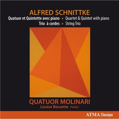 Quatuor Molinari, Alfred Schnittke (1934-1998) & Louise Bessette - Quatuor Et Quintette Avec Piano, Trio A Cordes