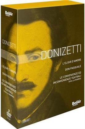Gaetano Donizetti (1797-1848), Gardner, Evelino Pidò, Orchester Oper Paris, … - L'elisir D'amore, Don Pasquale, Viva La Mamma (3 CDs)