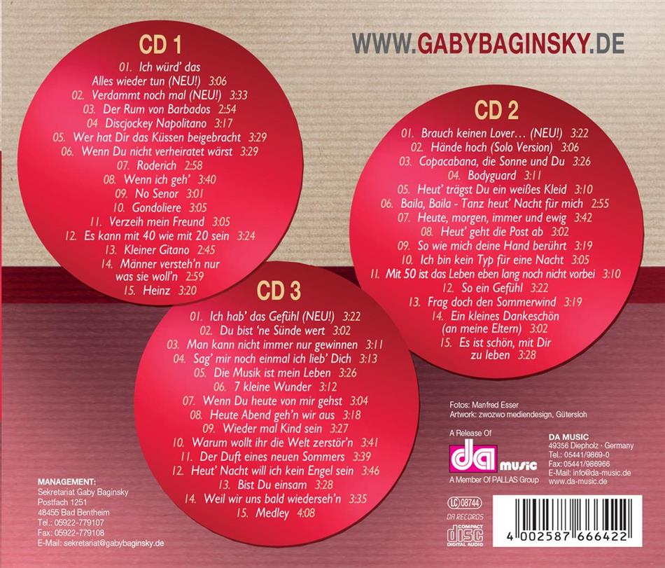 Ich Würd Das Alles Wieder Tun (3 CDs) Von Gaby Baginsky - CeDe.ch