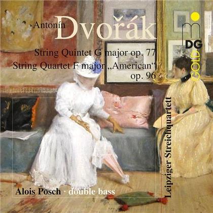Leipziger Streichquartett, Antonin Dvorák (1841-1904) & Alois Posch - String Quintet G major op. 77 - String Quartet F major op. 96 American (SACD)