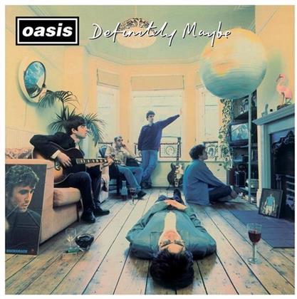 Oasis - Definitely Maybe - Super Deluxe Box Set - 7 Inch, Bag, Key Ring, Badge Set, 5 Postcards (Remastered, 2 LPs + 3 CDs + Buch)