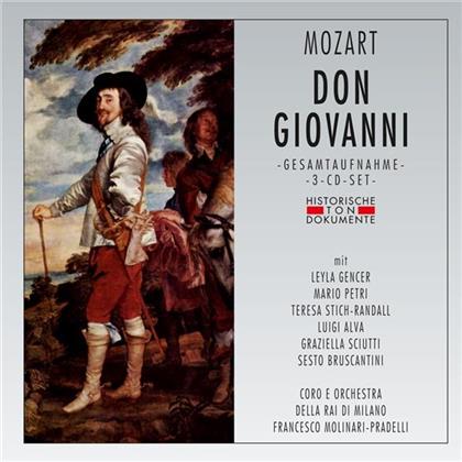 Wolfgang Amadeus Mozart (1756-1791), Leyla Gencer, Francesco Molinari-Pradelli & Orchestra della RAI Milano - Don Giovanni - Gesamtaufnahme Mailand 1960 (3 CDs)