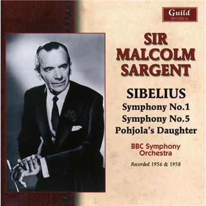 Jean Sibelius (1865-1957), Sir Malcolm Sargent & BBC Symphony Orchestra - Symphony No.1, No. 5, Pohjola's Daughter - Recorded 1956 & 1958