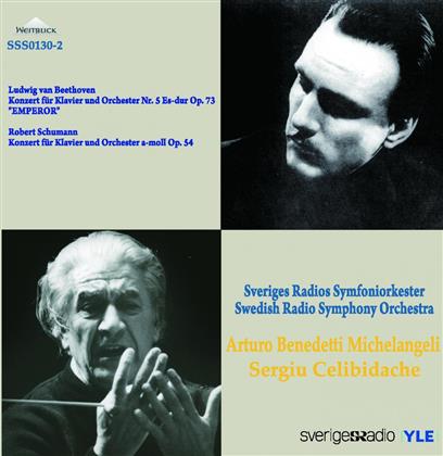 Ludwig van Beethoven (1770-1827), Robert Schumann (1810-1856), Sergiu Celibidache, Arturo Benedetti Michelangeli & Swedish Radio Symphony Orchestra - Piano Concerto No. 5 / Piano Concerto A-Moll op.54
