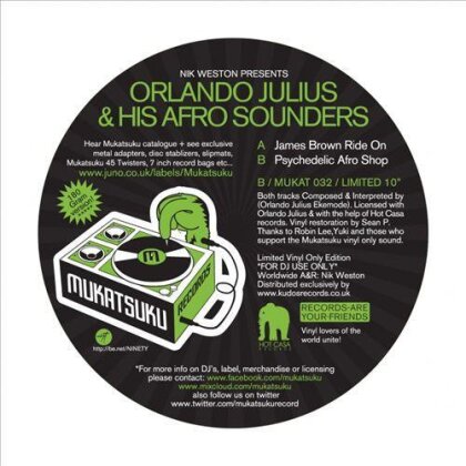 Orlando Julius & Afro Sounders - James Brown Ride On / Psychedelic Afro Shop (12" Maxi)