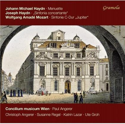 Christoph Angerer, Johann Michael Haydn (1737-1806), Franz Joseph Haydn (1732-1809), Wolfgang Amadeus Mozart (1756-1791), … - Menuette / Sinfonia Concertante / Sinf.41 C-Dur Jupiter
