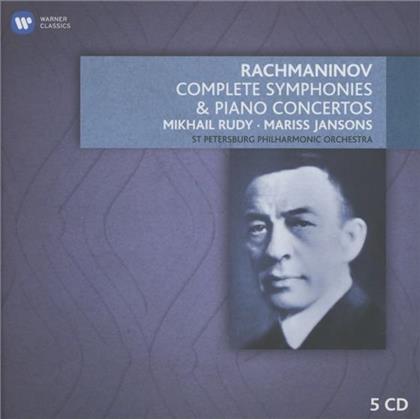 Mikhail Rudy, Sergej Rachmaninoff (1873-1943) & Mariss Jansons - Sämtliche Sinfonien & Klaviierkonzerte (5 CDs)