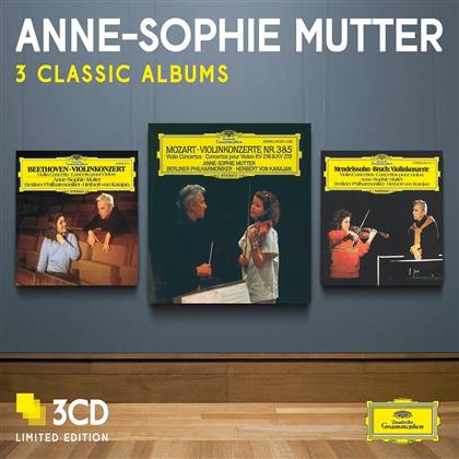 Ludwig van Beethoven (1770-1827), Max Bruch (1838-1920), Felix Mendelssohn-Bartholdy (1809-1847), Wolfgang Amadeus Mozart (1756-1791) & Anne-Sophie Mutter - Violinkonzerte (3 CDs)