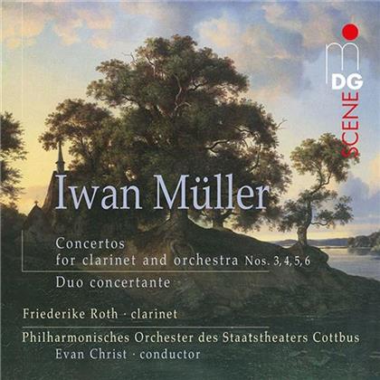Iwan Müller (1786-1854), Evan Christ, Friederike Roth, Johannes Gmeinder & Philharmonisches Orchester des Staatstheaters Cottbus - Clarinet Concertos 3-6 (SACD)