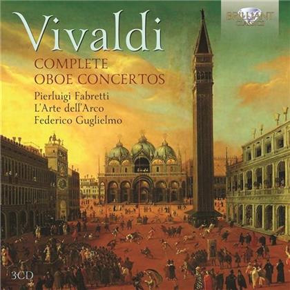 Antonio Vivaldi (1678-1741), Federico Guglielmo, Fabretti Pierluigi & L'Arte Dell'Arco - Oboenkonzerte Komplett - Complete Oboe Concertos (3 CDs)
