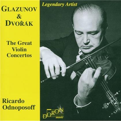 Alexander Konstantinowitsch Glasunow (1865-1936), Antonin Dvorák (1841-1904), Walter Goehr, Ricardo Odnoposoff & Concerts de Paris Symphony Orchestra - Violin Concertos