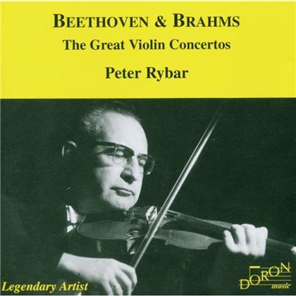 Ludwig van Beethoven (1770-1827), Johannes Brahms (1833-1897), Hans Moltkau, Peter Rybar & West Austrian Symphony Orchestra - Violin Concedto in D major op. 61, Violin Concerto in D major op.77
