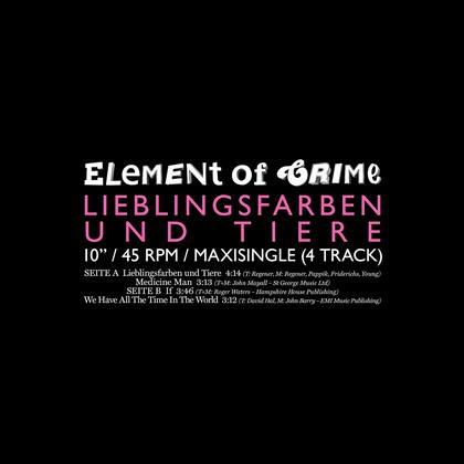 Element Of Crime - Lieblingsfarben Und Tiere - 10 Inch (10" Maxi)