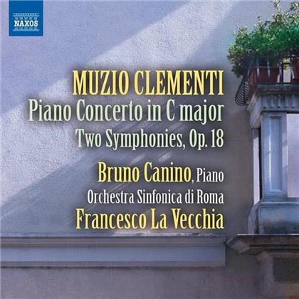 Muzio Clementi (1751-1832), Francesco La Vecchia, Bruno Canino & Ochestra Sinfonica di Roma - Klavierkonzert C Dur op.33 Nr. 3 / Symphonien 1 & 2