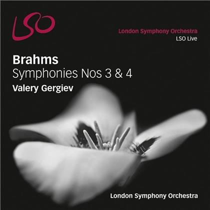 Johannes Brahms (1833-1897), Valery Gergiev & The London Symphony Orchestra - Symphonien 3+4 (SACD)