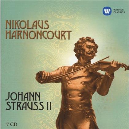 Johann Strauss II (1825-1899) (Sohn), Nikolaus Harnoncourt, Concentus Musicus Wien, Berliner Philharmoniker & Wiener Philharmoniker - Johann Strauss 2 Collection (7 CDs)