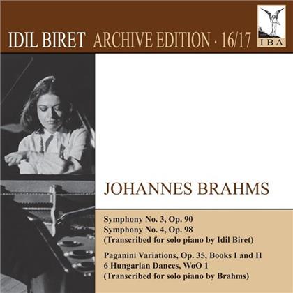 Idil Biret & Johannes Brahms (1833-1897) - Sinfonien 3+4 / Paganini-Variationen (2 CDs)
