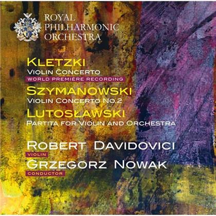 Paul Kletzki (1900-1979), Witold Lutoslawski (1913-1994), Karol Szymanowski (1882-1937), Grzegorz Nowak, Robert Davidovici, … - Violinkonzerte