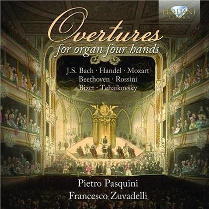 Pietro Pasquini, Francesco Zuvadelli, Johann Sebastian Bach (1685-1750), Georg Friedrich Händel (1685-1759), … - Overtüren Für Orgel 4händig