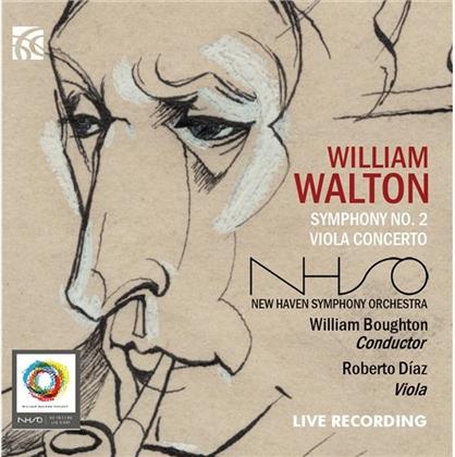 Sir William Walton (1902-1983), William Boughton, Roberto Diaz & New Haven Symphony Orchestra - Symphony No.2, Viola Concerto