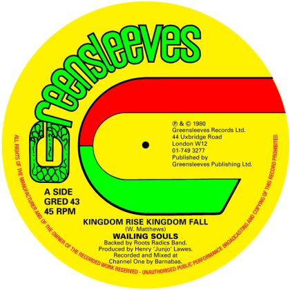 Wailing Souls - Kingdom Rise, Kingdom Fall / A Day Will Come (12" Maxi)