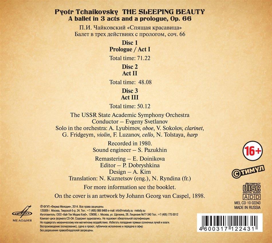 The Sleeping Beauty (3 CDs) by Evgeny Svetlanov & USSR State Academic ...