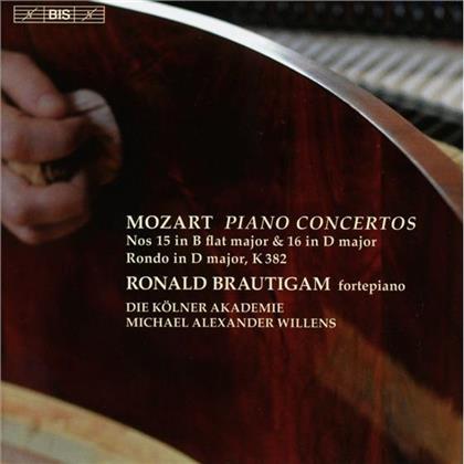 Wolfgang Amadeus Mozart (1756-1791), Ronald Brautigam & Kölner Akademie - Klavierkonzerte 15+16, Rondo In D Major K382 (SACD)