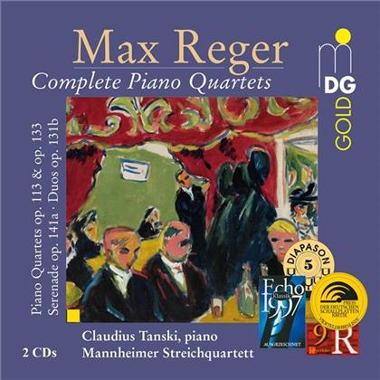 Max Reger (1873-1916), Claudius Tanski & Mannheimer Streichquartett - Complete Piano Quartets (2 CDs)