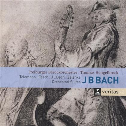 Thomas Hengelbrock, Johann Bernhard Bach I (1676-1749), Georg Philipp Telemann (1681-1767), Johann Friedrich Fasch (1688-1758), … - Orchestersuiten 1-4 (2 CD)