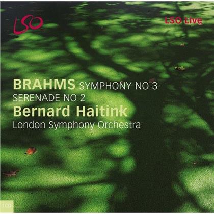 Johannes Brahms (1833-1897), Bernard Haitink & The London Symphony Orchestra - Sinfonie Nr 3 / Serenade Nr 2 - sacd (SACD)