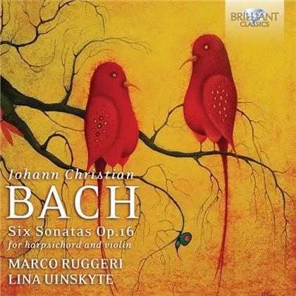 Johann Christian Bach (1735-1782), Lina Uinskyte & Marco Ruggeri - Six Sonatas Op.16 For Harpsichord And Violin - Sechs Sonaten op.16 Für Cembalo Und Violine