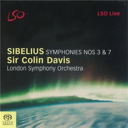 Sir Colin Davis, Jean Sibelius (1865-1957) & The London Symphony Orchestra - Sinfonien 3 & 7 (Hybrid SACD)