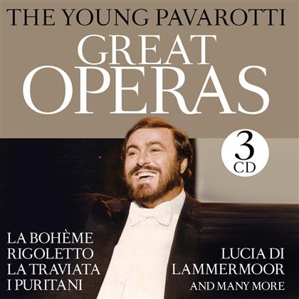 Luciano Pavarotti - The Young Pavarotti - Great Operas (3 CDs)