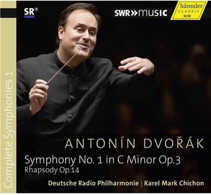 Antonin Dvorák (1841-1904), Karel Mark Chichon & Deutsche Radio Philharmonie Saarbrücken-Kaiserslautern - Symphony No. 1 in C Minor op.3, Rhapsody op.14 - Complete Symphonies 1